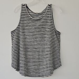 Loft Lightweight Knit‎ Sleeveless Striped Tank Top Size Small